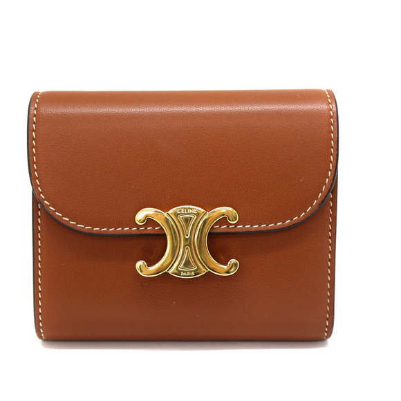Celine Triomphe Wallet Brown Flap - Picture 1 of 6